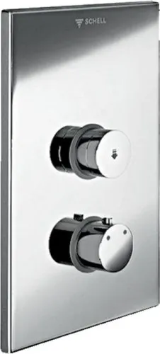 Schell Linus D-SC-T Robinet de douche encastré, eau mitigée, fermeture automatique, thermostatique, inox
