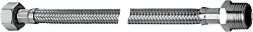 Schell Tuyau Clean-Fix S, flexible 1/2" écrou union, 1/2" filetage extérieur x10, L:300, chromé
