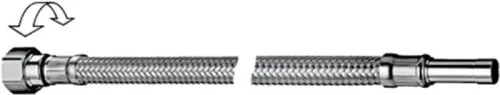 Tuyau flexible Schell Clean-Flex S, tournant 3/8" filetage extérieur, diamètre tube 10, L:500, chromé