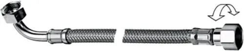Tuyau flexible Schell Clean-Flex S, pivotant, raccord coudé 3/8", écrou-raccord 3/8", longueur 200 mm, chromé