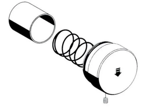 Bouton de commande LINUS SC-V Schell pour douchette UP, eau froide, chromé