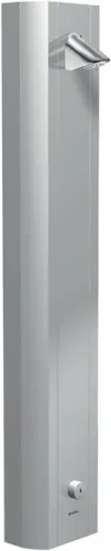 Panneau de douche Schell Linus DP-SC-V à fermeture automatique, eau prémélangée Duko Comfort, aluminium anodisé