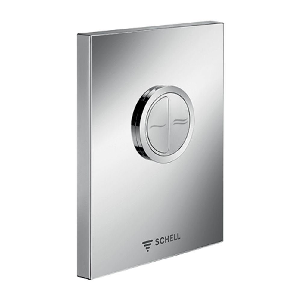 Plaque de commande WC EDITION ECO Schell, plastique chromé