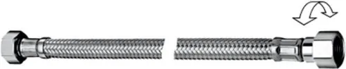 Tuyau flexible Clean-Flex S Schell, rotatif, écrou union 3/8", écrou union 3/8", longueur 150 mm, chromé