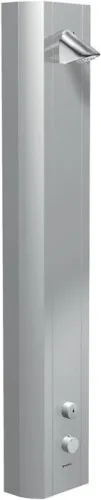 Panneau de douche Schell Linus DP-SC-T à fermeture automatique, 2x DN 15 G 1/2", MV TD Duko Comfort, aluminium anodisé