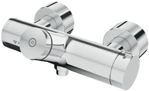 Schell robinetterie de douche VITUS VD-SC-T/u auto-verrouillante, thermostatique, manuelle, désinfection, montage mural, chromé