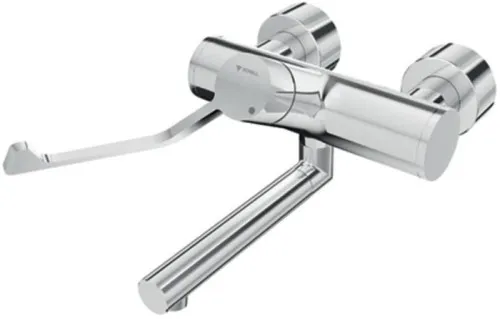 Robinetterie de lavabo Schell Vitus VW-AH-M en saillie, eau mitigée, EHM clinique, bec 270 mm, 2 x DN 15 G 1/2", chromé