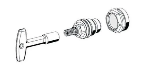 Tête Schell avec clé à douille pour VITUS (désinfection thermique)