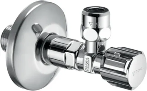 Robinet d'angle réglable Schell Comfort, longue forme de construction, DN 15 G 1/2" Chromé