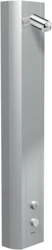 Panneau de douche Schell Linus DP-SC-T avec thermostat, 2x DN 15 G 1/2", bras de douche aérosol Duko, aluminium anodisé