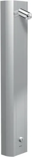 Panneau de douche Schell Linus DP-SC-M, mélangeur d'eau, 2x DN 15 G 1/2", bras de douche aérosol, aluminium anodisé