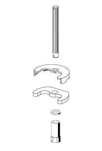 Kit de fixation SCHELL pour robinetterie de lavabo Xeris mid