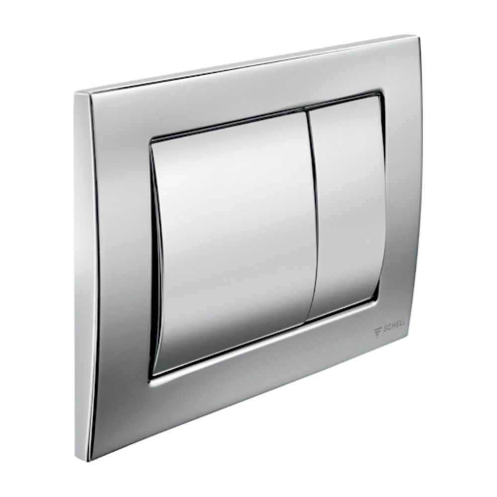Plaque de commande WC Schell FIELD pour chasse double, chromé