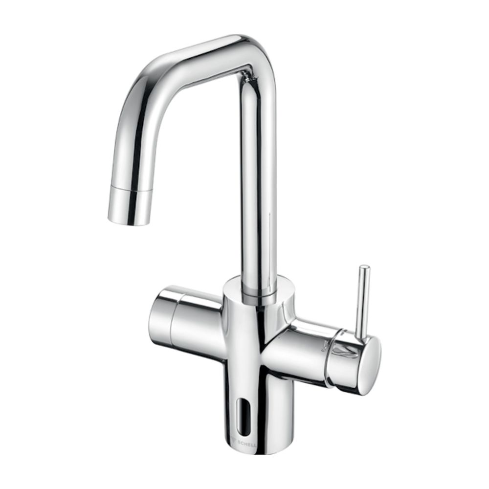 Robinetterie de cuisine Schell Grandis E HD-M EHM, eau mitigée, alimentation par pile, chromé