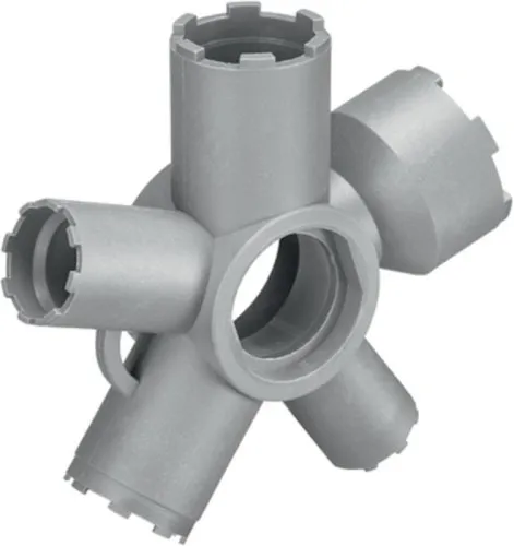 Clé universelle pour régulateur de jet Schell, matière plastique grise