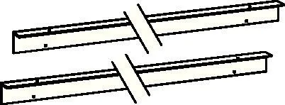 Jeu d'équerres de linteau Dormakaba pour rail coulissant G-SR/BG blanc 9016