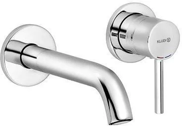 Kludi BOZZ Mitigeur monocommande mural pour lavabo 2 trous portée 180 mm chromé