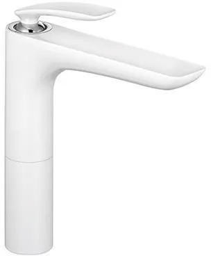 Mélangeur monocommande KLUDI BALANCE pour cuvette de lavabo, hauteur de bec 212 mm, blanc/chrome