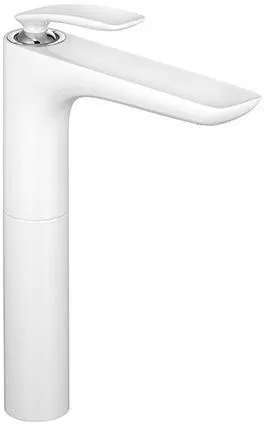 Mélangeur monocommande KLUDI BALANCE cuvette de lavabo, hauteur de bec 272 mm, blanc/chrome