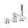 Kludi Mitigeur monocommande 3 trous pour baignoire et douche chromé ZENTA SL