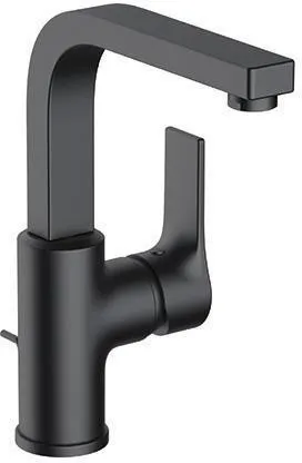 KLUDI Mitigeur de lavabo ZENTA SL pivotant avec commande latérale, avec égouttoir, noir mat
