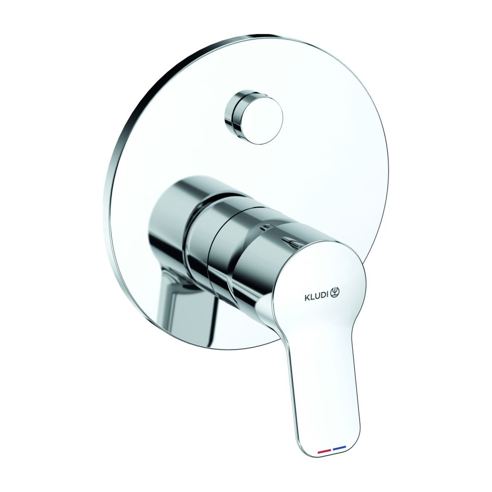 Kit Kludi PURE&EASY UP - Mitigeur monocommande pour bac et douche avec fonction Push, chromé