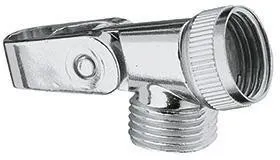 Support de pommeau de douche chromé avec articulation