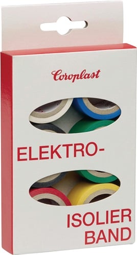 Set de rubans isolants électriques COROPLAST 302 6 pièces (3,3 m x 19 mm) réf. 28839 — lot de 10 pièces