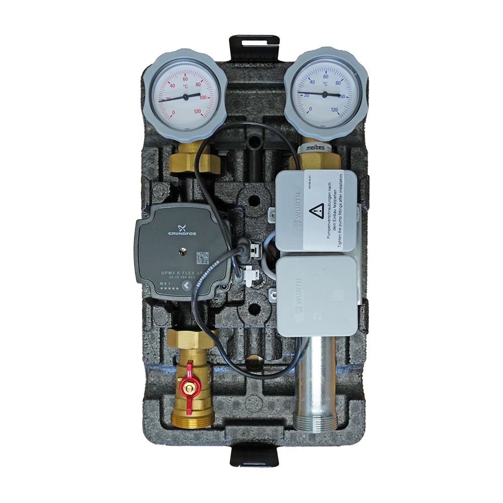 Glen Dimplex Module de circuit de chauffage non mélangé MHU 25 System M, DN 25 avec pompe de circulation
