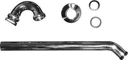 Duravit Siphon tubulaire pour bidet 1 1/4", avec tuyau de vidange prolongé, bidet sur pied et mural, chromé