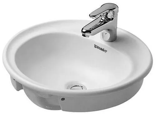 Duravit Design Classics Lavabo encastrable 480x480x185mm, blanc brillant, avec trou de robinetterie/débordement, 1 trou, encastrable par le haut