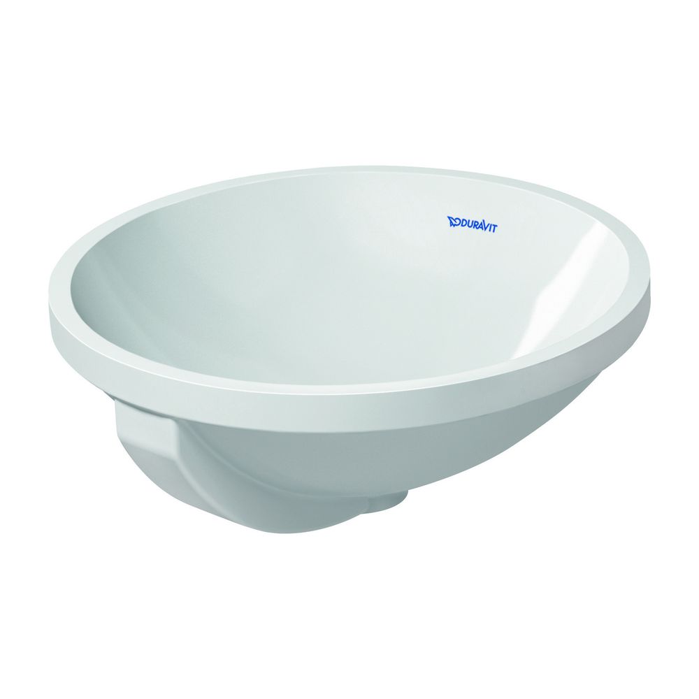 Duravit Architec plan vasque encastré 400x400x175 mm, blanc brillant, sans trou de robinetterie, avec débordement, encastrable par le dessous
