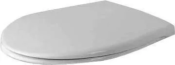 Siège de WC Design Classics Duravit blanc haute brillance 404x37x368 mm sans fermeture automatique, charnière en acier inoxydable