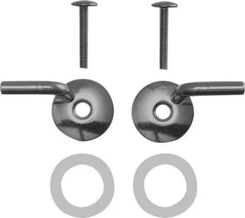 Paire de charnières pour abattant WC Duravit Architec et Starck 3, sans fermeture SoftClose, chromé