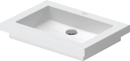 Duravit Design Classics lavabo encastrable 415x580x95 mm, blanc brillant, sans trou de robinetterie/trop-plein, encastrable par le dessus