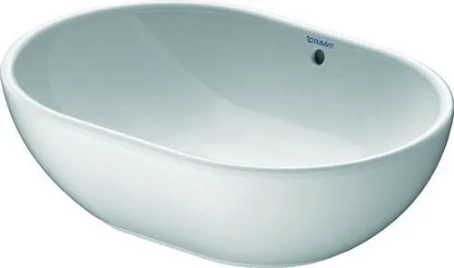 Duravit Design Classics vasque sur colonne 495 mm blanc brillant WonderGliss, sans trop-plein