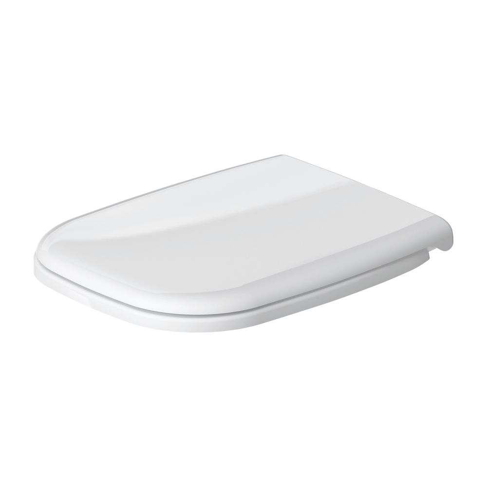 Duravit Abattant WC D-Code blanc brillant 360x40x430 mm, sans système d'abaissement automatique, charnières en acier inoxydable