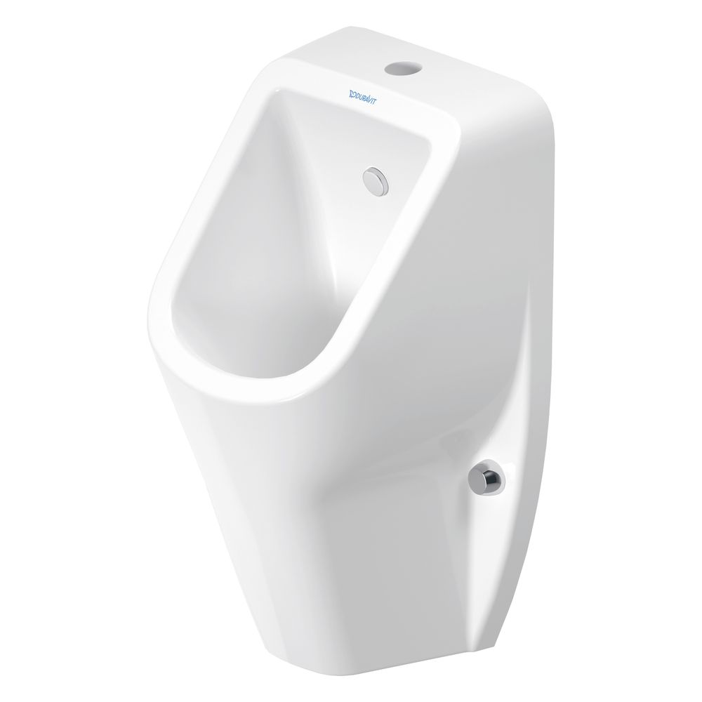 Urinoir Duravit D-Code 290x305x565 mm, blanc brillant, sans rebord, à chasse intégrée, sortie horizontale
