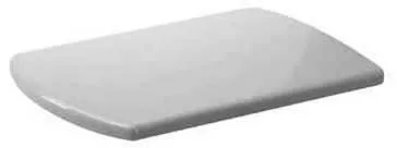 Siège WC Duravit Caro rectangulaire blanc brillant 369x59x478 mm, avec abattant automatique, charnières en acier inoxydable, chevauchant