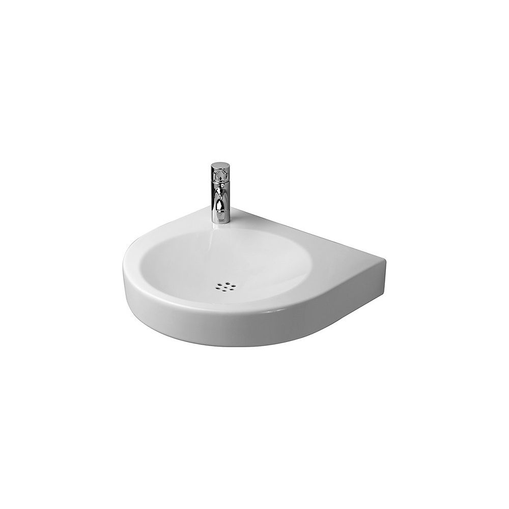 Duravit Architec Lavabo mural 520x575x105mm, blanc brillant, demi-rond, 1 emplacement de lavage central, 1 trou de robinetterie HL, sans trop-plein