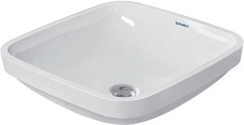 Duravit DuraStyle Lavabo encastrable 400x400x150mm, blanc brillant, sans trou de robinetterie, avec débordement, encastrable par le bas