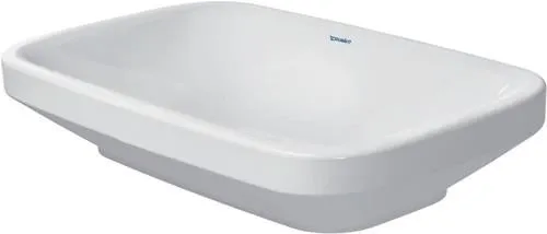 Lavabo sur colonne DuraStyle Duravit 600 mm, blanc brillant, carré, sans trop-plein ni HLB, poncé