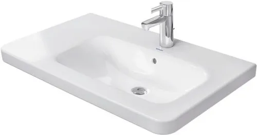 Duravit DuraStyle vasque 480x800x170mm, blanc brillant, rectangulaire, 1 vasque droite, avec trop-plein