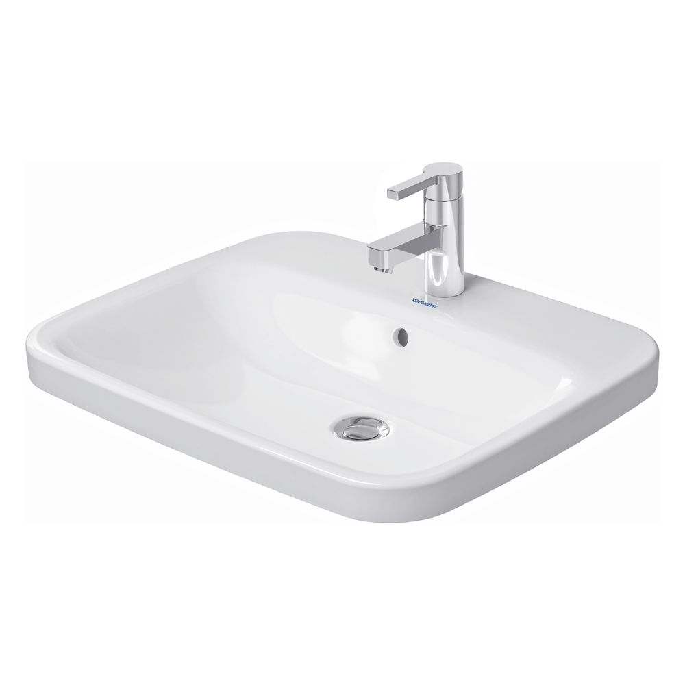 Duravit DuraStyle vasque encastrée 495x615x170 mm, blanc brillant, avec HLB/trop-plein, 1 trou, encastrement par le haut