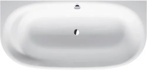 Duravit Baignoire Vorwand Cape Cod, réf. 1900x900, demi-ronde, montage en saillie, avec pied et habillage, blanc mat