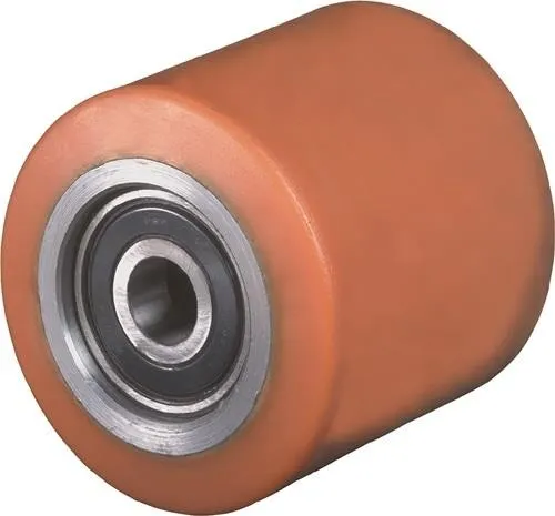 Roues à fourche BS, rouleau PUR, L.90mm, Ø82mm, D.82mm