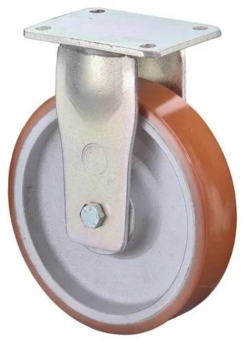 Bockrolle à charge lourde Bs Ø 125 mm capacité 550 kg plaque PU L138xB110 mm