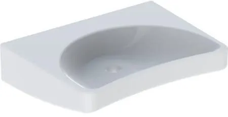Geberit Paracelsus Lavabo, largeur 64cm, profondeur 49cm, sans trou de robinetterie, sans trop-plein, blanc