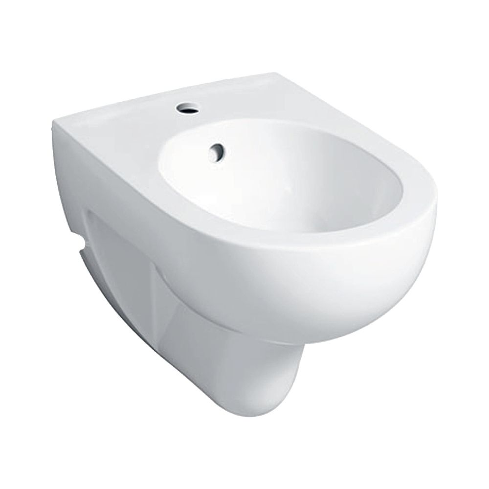 Geberit Renova Bidet mural profondeur 55 cm, trop-plein visible, blanc/KeraTect