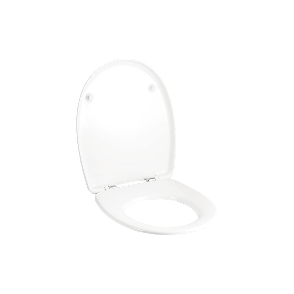 Siège de WC Geberit Virto avec fermeture automatique, fixation par le haut, blanc/brillant